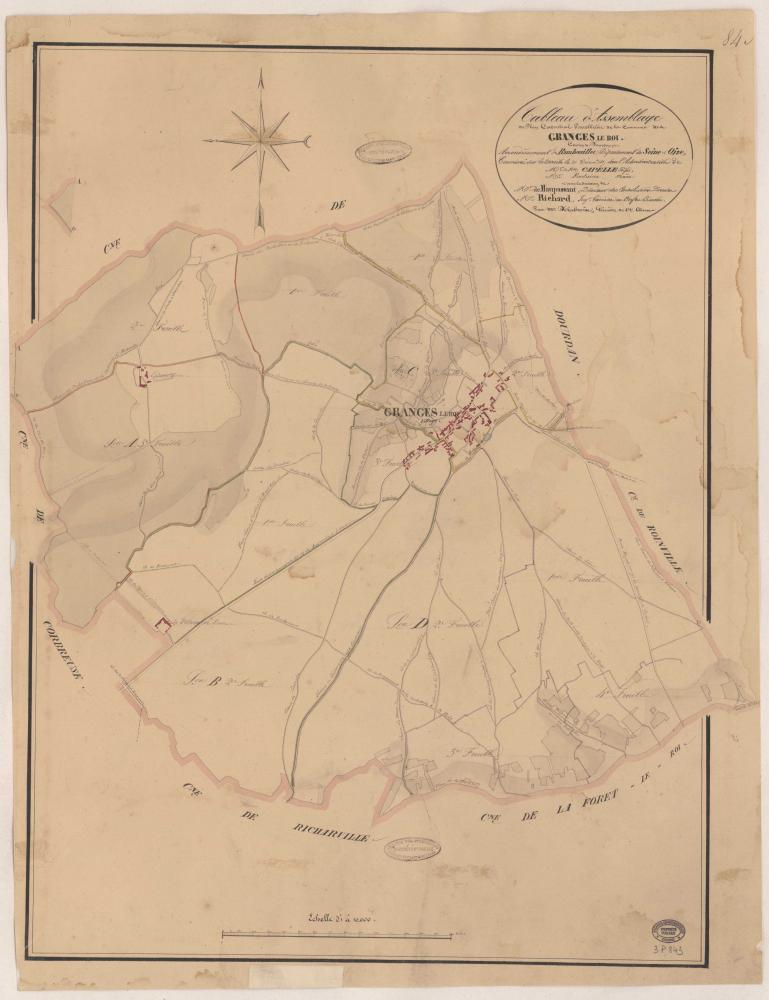 Plan d'assemblage du cadastre de 1827 PAcadastre-1827