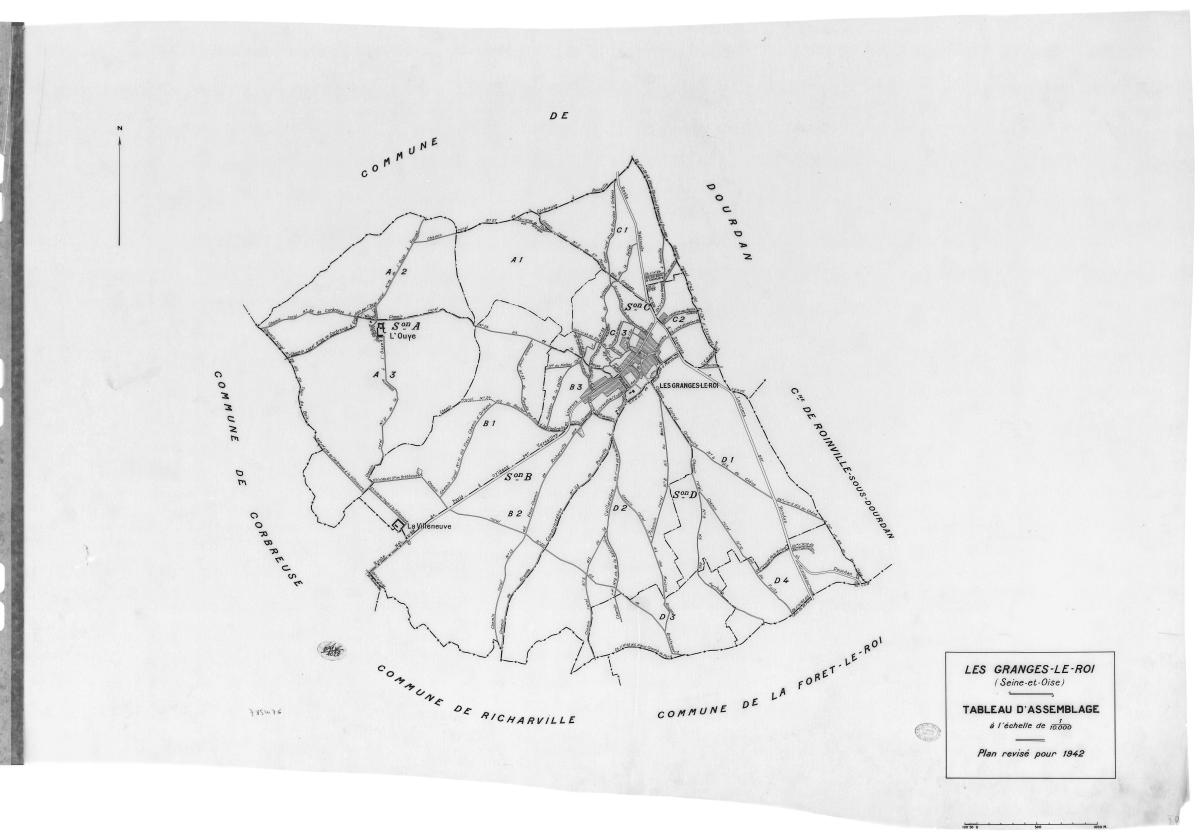 Plan d'assemblage du cadastre en 1942 cadastre-1942