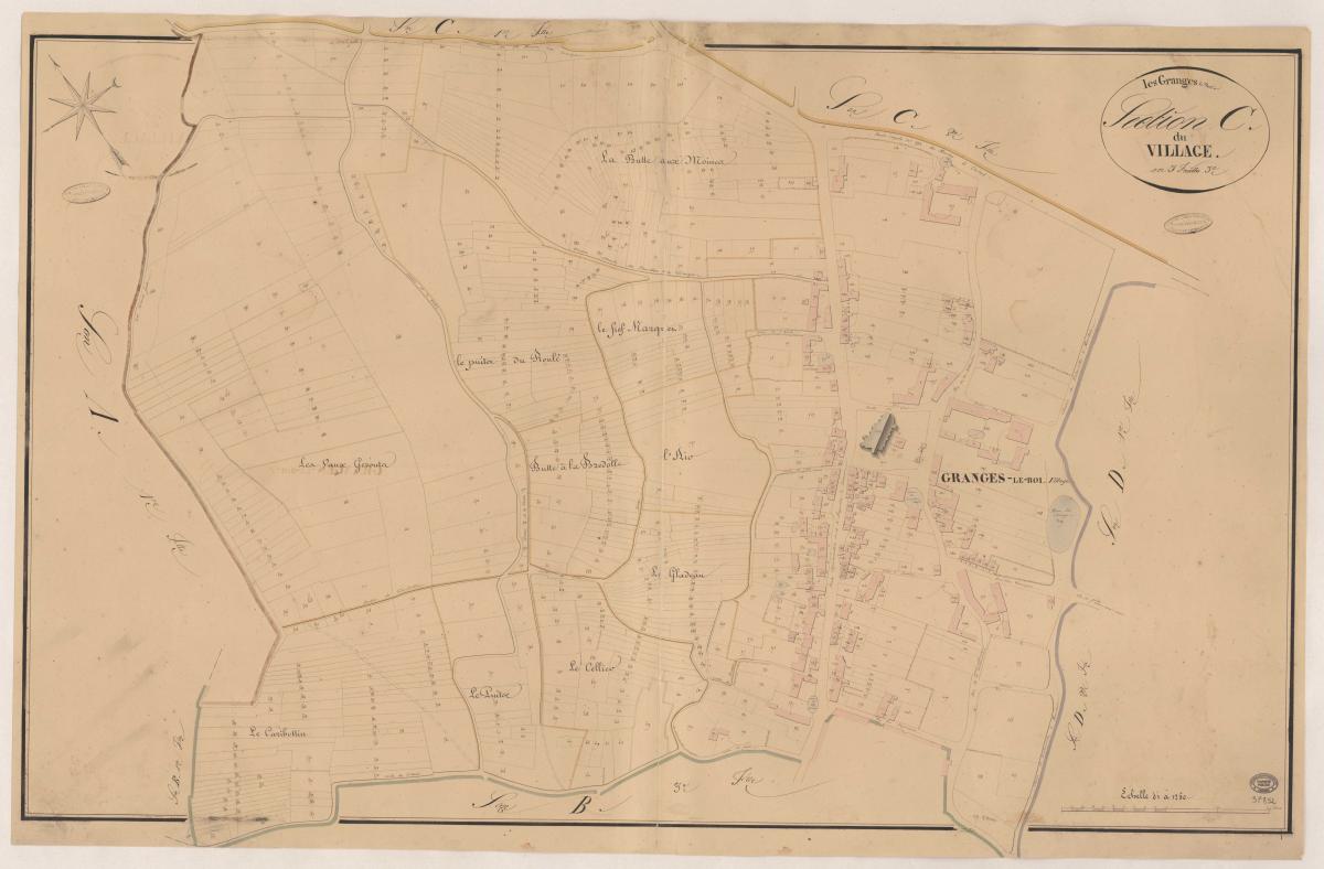 Le village en 1827 (cadastre) feuille-C3cadastre-1827