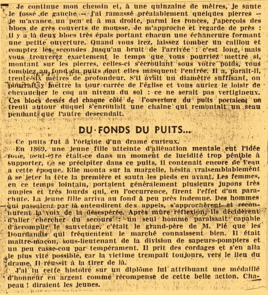 Article paru dans la presse puitsextrait-journal